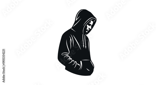 Man in Black Hoodie with Hands in Pockets.