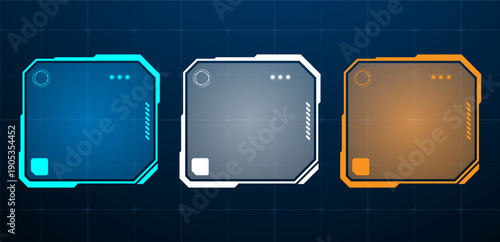 Futuristic touch screen of user interface. Vector illustration
