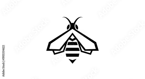 Minimalist Bee Icon Vector Illustration Simple Design.