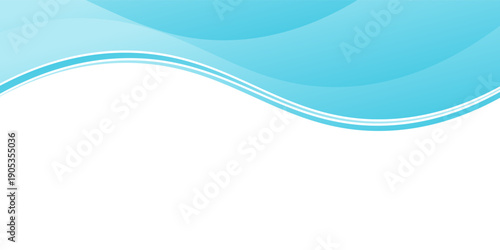 Smooth light blue wave background with modern curves and white space, suitable for clean and professional layouts. abstract decoration