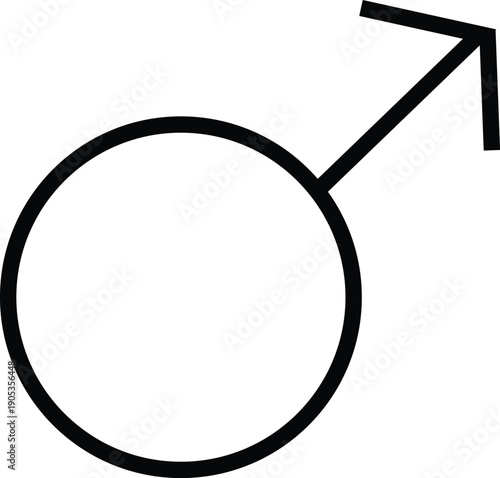 Male gender symbol icon vector