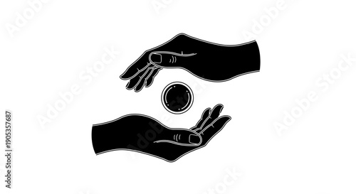 Mystical Hands Protecting a Glowing Orb of Energy.