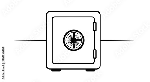 Secure Metal Safe with Combination Lock and Handle.
