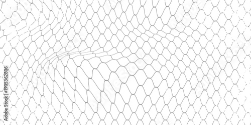 Net texture pattern on white background. Net texture pattern for backdrop and wallpaper. Realistic net pattern with black squares.Eps10