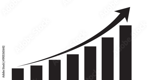 Business graphs and charts icons. Business statistics and analytics, charts diagrams, money, down or up arrow. graph growth silhouette icon set

