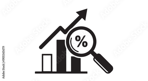 Business graphs and charts icons. Business statistics and analytics, charts diagrams, money, down or up arrow. graph growth silhouette icon set
