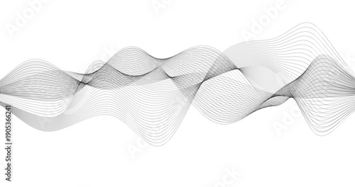 Abstract wave on white background Vector illustration Black Wave of particles