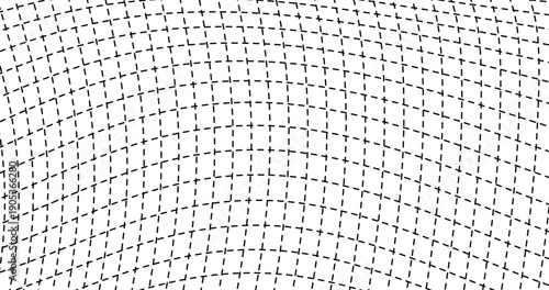 White Space Grid mesh lattice grating with distort deform effect Distortion deformation array of lines
