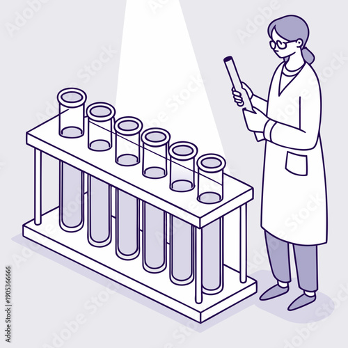 Scientist conducting medical tests with tubes in laboratory equipment
