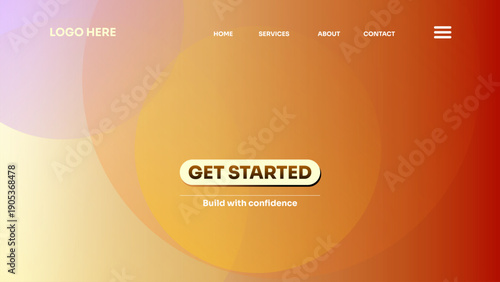 Modern SaaS CTA background with warm gradient abstract shapes, designed to drive user action