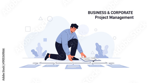Project Management Strategy Planning Business Corporate Workflow Organization