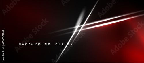 Dark red background features bright white lines creating dynamic abstract design. Minimalist aesthetic, modern feel. Text reads background design.