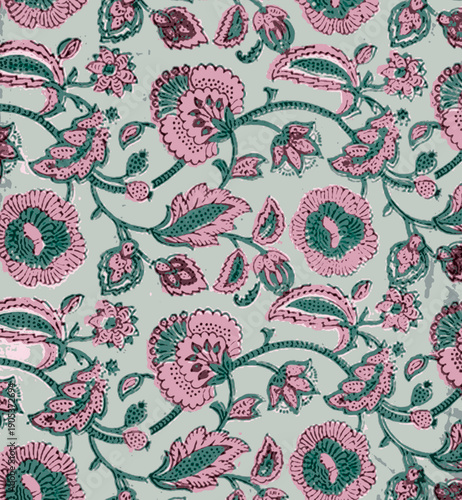 Ajrakh Pattern and block print Pattern and batik print Background digital printing textile pattern