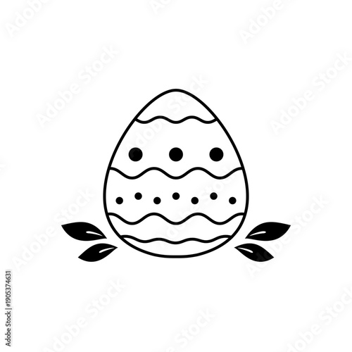 ペイントされたイースターエッグのアイコン
