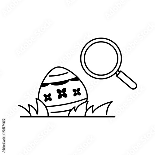 イースターのエッグハントをイメージしたアイコン