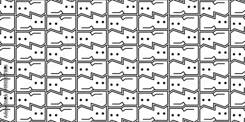 cat seamless pattern Interlocking concrete paver block paving Brick kitten vector calico doodle cartoon pet animal illustration tile background gift wrapping paper repeat wallpaper scarf isolated