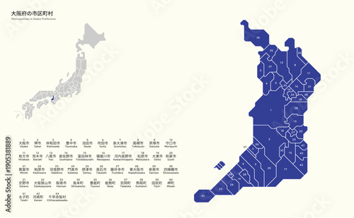 Municipalities in Osaka Prefecture 大阪府の市区町村