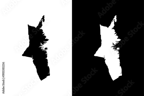 Minimal Bahrain Map Outline Vector. Clean Silhouette Icon for Web and Print