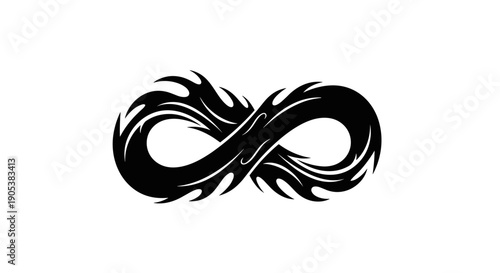 Tribal Infinity Symbol Tattoo Design.