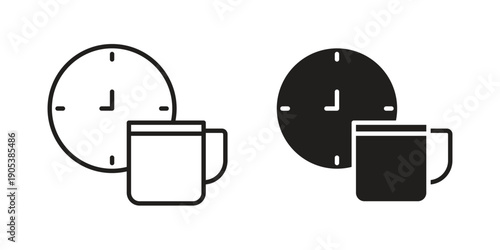 Break icons in simple black style symbol sign for apps and website