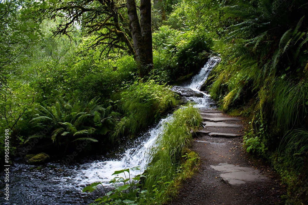 Obraz premium stream in the forest