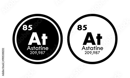 Astatine icon set. vector template illustration  for web design