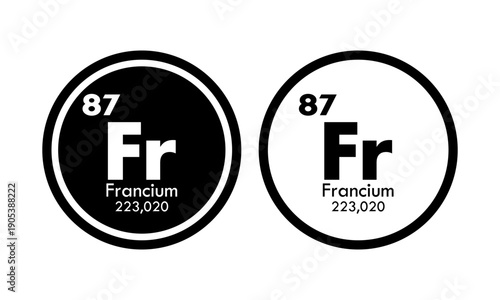 Francium icon set. vector template illustration  for web design