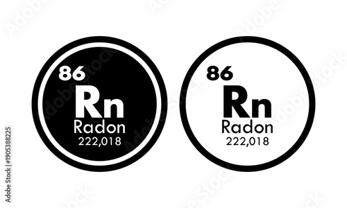 Radon icon set. vector template illustration  for web design