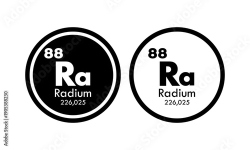 Radium icon set. vector template illustration  for web design