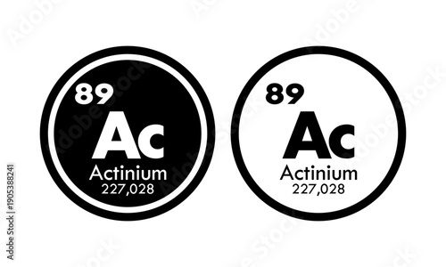 Actinium icon set. vector template illustration  for web design
