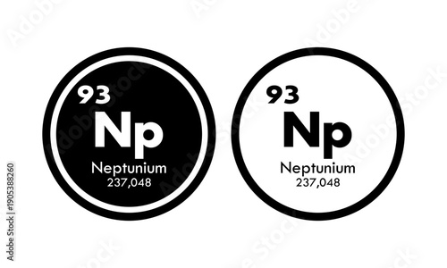 Neptunium icon set. vector template illustration  for web design