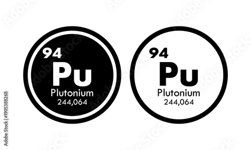 Plutonium icon set. vector template illustration  for web design