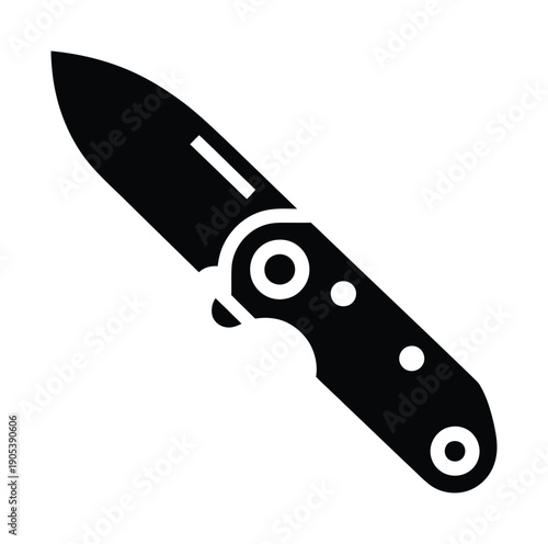 Simple vector illustration of a pocket knife