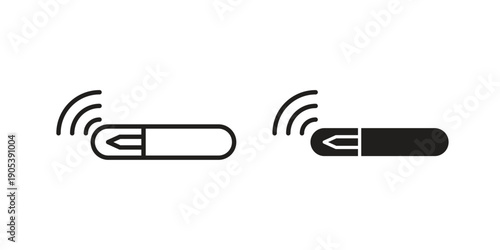 Dog microchip icons in simple black style symbol sign for apps and website