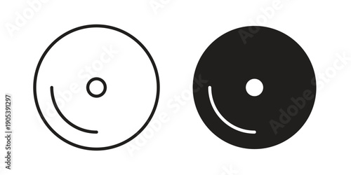 DVD icons in simple black style symbol sign for apps and website