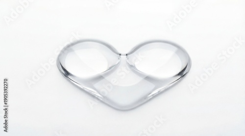 Two Silver Wedding Rings Forming Heart Shape
