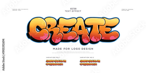 Create Colourful Graffiti Font, this font can be used for logos and it looks perfect for short phrases and taglines
