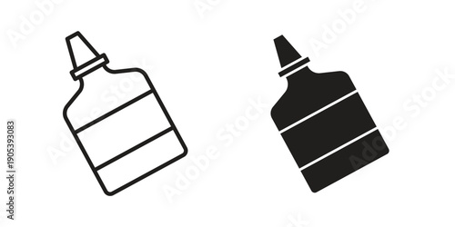 Glue icons in simple black style symbol sign for apps and website