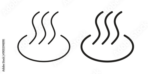 Hot icons in simple black style symbol sign for apps and website