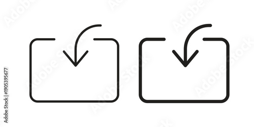 Inside icons in simple black style symbol sign for apps and website