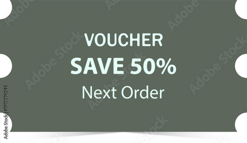 Digital voucher for 50 percent off next order