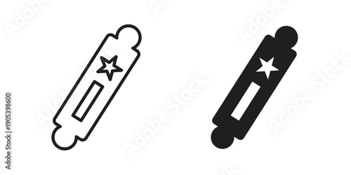 Mezuzah icons in simple black style symbol sign for apps and website