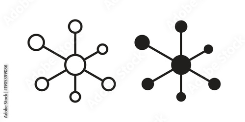 Multi channel icons in simple black style symbol sign for apps and website