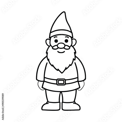 gnome dwarf cap beard flat