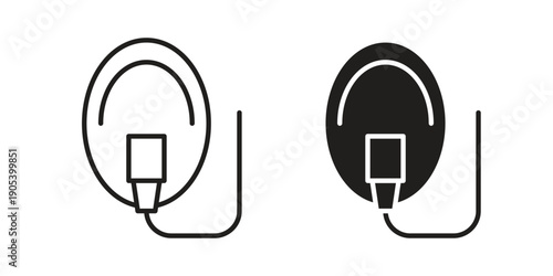 Oxygen mask icons in simple black style symbol sign for apps and website