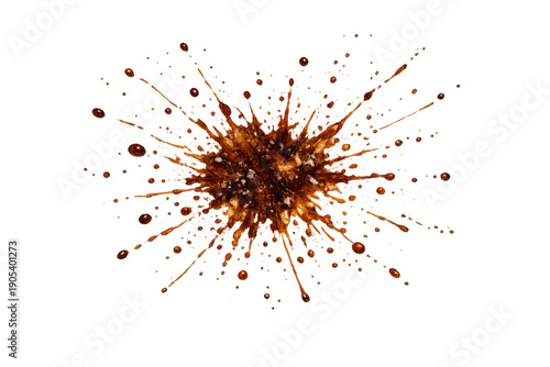 Wallpaper Mural Liquid splash explosion with brown drops and splattering fluid creating abstract beverage background graphics Torontodigital.ca