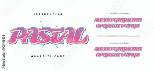 Pastal Colourful Graffiti Font, this font can be used for logos and it looks perfect for short phrases and taglines
