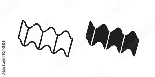 Roof tile icons in simple black style symbol sign for apps and website