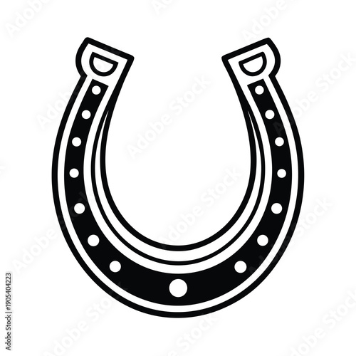 wild west black horseshoe cut out