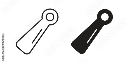 Shoehorn icons in simple black style symbol sign for apps and website